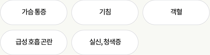 폐색전증 대표 증상