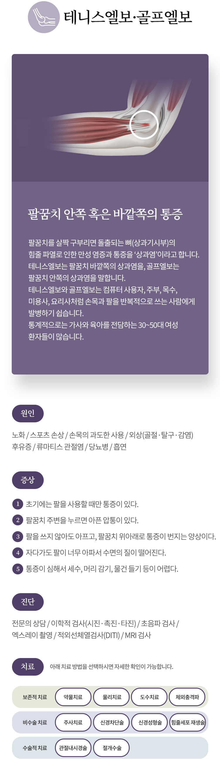 테니스엘보·골프엘보