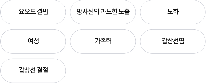 갑상선암의 위험인자